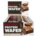 MUSASHI Protein Wafer 12 x 40g Bars - Cookies & Cream Flavour P11g C9g F13g