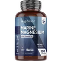 Marine Magnesium -360 mg 180 Capsules - Premium Magnesium Complex with Vitamin B6