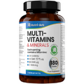 Nutri-Ark Multivitamin | 26 Key Multivitamins & Minerals for Women & Men Including Vitamin B12, K (K2), D (D3), C & Folic Acid | 3 Months Supply | Suitable for Vegetarians