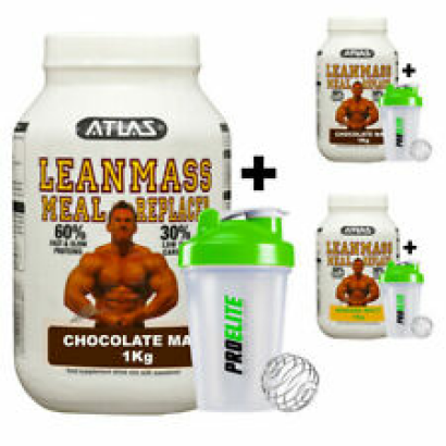 Atlas Lean Mass MRP 1kg / 1000g - Meal Replacement Replacer Protein Shake + Shak