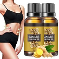 Fat Loss Oil Belly Natural Drainage Ginger Essential Relax Massage Oil 30ml X 2