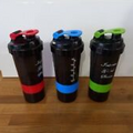 3 Layer Shaker Protein Bottle Half Litre Capacity Blue Red Green Imperial Global
