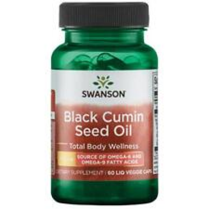 Swanson Black Cumin Seed Oil, Schwarzkümmelöl, 500 mg, 60 Vcaps