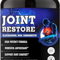 TARIBA Joint Restore Glucosamine Chondroitin & MSM for Cartilage Support Extra Strength, Helps in Joint Pain, Mobility and Flexibility - 120 Capsules
