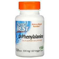 D-Phenylalanine 500mg Doctor's Best Maintaining Healthy Mood 60 Veg Capsules