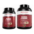 New Musashi Shred and Burn Vanilla Milkshake 900G - 2KG Protein Blend
