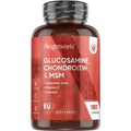 Glucosamine, Chondroitin &amp; MSM - 1200mg 180 Capsules - With Vitamin C &amp; Turmeric - Natural Joint &amp; Skin Care Supplement for Men &amp; Women