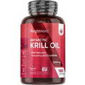 Antarctic Krill Oil - 1200mg 180 Softgels - with Astaxanthin &amp; Omega-3 - Fish Oil Supplement for Heart &amp; Eyes