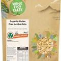 Wholefood Earth Organic Gluten Free Jumbo Oats ? 3 kg | GMO Free | Vegan | High