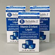 RELIABLE 1 (3 PACK!) Vitamin D Infant Liquid 50 mL 050502309 BB-08/2025