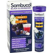 Sambucol Black Elderberry Effervescent Tablets plus Vitamin C and Zinc - 15...