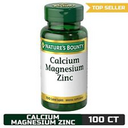 Nature's Bounty Calcium, Magnesium & Zinc Caplets, 100 Count