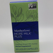 NEW Motherlove More Milk Plus Breast Lactation Herbal Supplement 60 Caps 7/2026