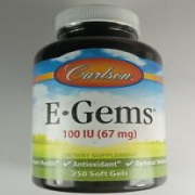 Carlson Labs E-Gems 100 IU 67 mg  250 Softgels Gluten Free Exp 9/25