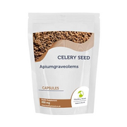Celery Seed Powder 200mg Capsules: Apium Graveolens - UK-Made Health Supplements and Vitamins