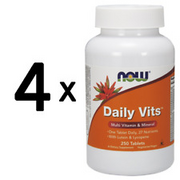(1000 g, 120,48 EUR/1Kg) 4 x (NOW Foods Daily Vits - 250 tabs)