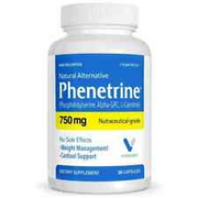 Phenetrine Nutraceutical Grade 750mg, 30 Capsules - Vitasource - (Pack of 1)..