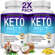 Toplux Keto MCT Oil Capsules - 3000mg Natural Pure Coconut Extract Two