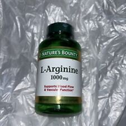 Nature's Bounty L-Arginine Amino Acid Sup Tabs Non-GMO 1000 mg 50 Ct Exp 8/2024