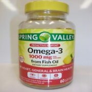 Spring Valley Omega-3 From Fish Oil 1,000 mg 60 Softgels