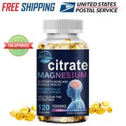 Magnesium Citrate 120 Capsules 500mg Strong Effective Softgels Daily Supplement