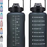 64oz,100oz,128oz Large Motivational Water Bottle 100oz, 100oz-Matte: Power