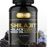 Pure Shilajit Gummies with Black Seed Oil - Energy Boost, Immune Support - 60Pcs