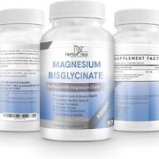 Magnesium Bisglycinate 200mg Chelate Capsules for Cramps, Stress and Sleep