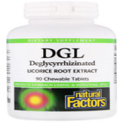 Natural Factors, DGL, Deglycyrrhizinated Licorice Root, 400mg , 90 Kautabletten