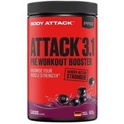 Body Attack PRE ATTACK 3.1 - 600 g - Pre Workout Booster Creatin Koffein Amino