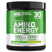 Optimum Nutrition Amino Energy Pre Workout Powder, Energy Drink with Amino Acids, BCAA, L-Glutamine and L-Leucine, Food Supplement with Vitamin C and Caffeine, Lemon Lime Flavour, 30 Servings, 270 g