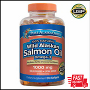Pure Alaska 1000mg Omega-3 Wild Alaskan Salmon Oil Softgels 210 Exp: 04/25