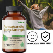 Ashwagandha Extract 3000 Mg - Powerful Supplement - Stress and Mood