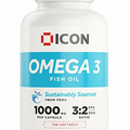 High Strength Omega 3 Fish Oil Capsules - 4 Month Supply Omega 3 1000mg Capsules, Omega 3 High Strength Fish Oil Supplement - Omega3 Heart Health Supplement, Fish Oil Omega 3 Capsule, Omega-3 Softgels