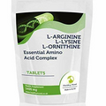 L-Arginine L-Lysine L-Ornithine Essential Amino Acid Complex 1400mg Health Food Bodybuilder Gym Supplement Vitamins 7(Sample Pack) Tablets Pills Dynamic Fat Burner Nutrition Vitamins HEALTHY MOOD