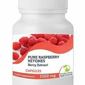Natural Raspberry Ketones Fruit Extract 1000mg Supplement x 7 Capsules Weight Loss and Obesity Increase Lean Body Mass