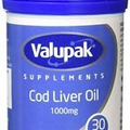 New Valupak Cod Liver Oil Capsules High Strength 1000mg 30 Capsules An Essent U