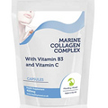 Marine Collagen 400mg Complex with Vitamin B3 and Vitamin C x30 Capsules Pills UK Nutrition