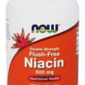 NOW Foods - Niacin Flush-Free Double Strength 500 mg. - 180 Vegetarian Capsules
